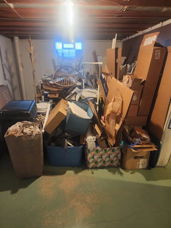 Roll-off dumpster container at job site for Yard Waste Dumpster Rental in Moberly